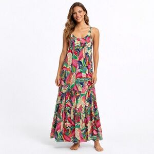 Tropical Print Maxi Dress Size Small